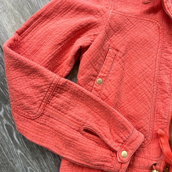 Anthropologie Joyce Textured Moto Cotton Jacket size xs - Picture 10 of 13